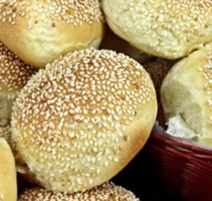 Pão de hambúrguer congelado com gergelim